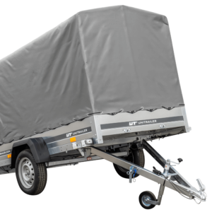 PKW Anhänger 230×125 Garden Trailer 230 KIPP Unitrailer 750 kg mit Stützrad, 110 cm hoher Plane und Hochspriegel-Neu