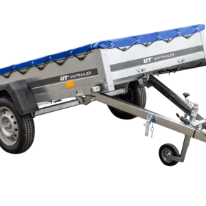 Pkw-Kippanhänger Garden Trailer 230 KIPP [230 cm x 125 cm] mit Flachplane, Stützrad und Planenträger-Neu