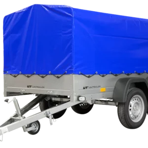 Unitrailer Garden Trailer Anhänger 264/2 Kipp Mit Stützrad, Rahmen H-800 Und Blauer Abdeckung-neu